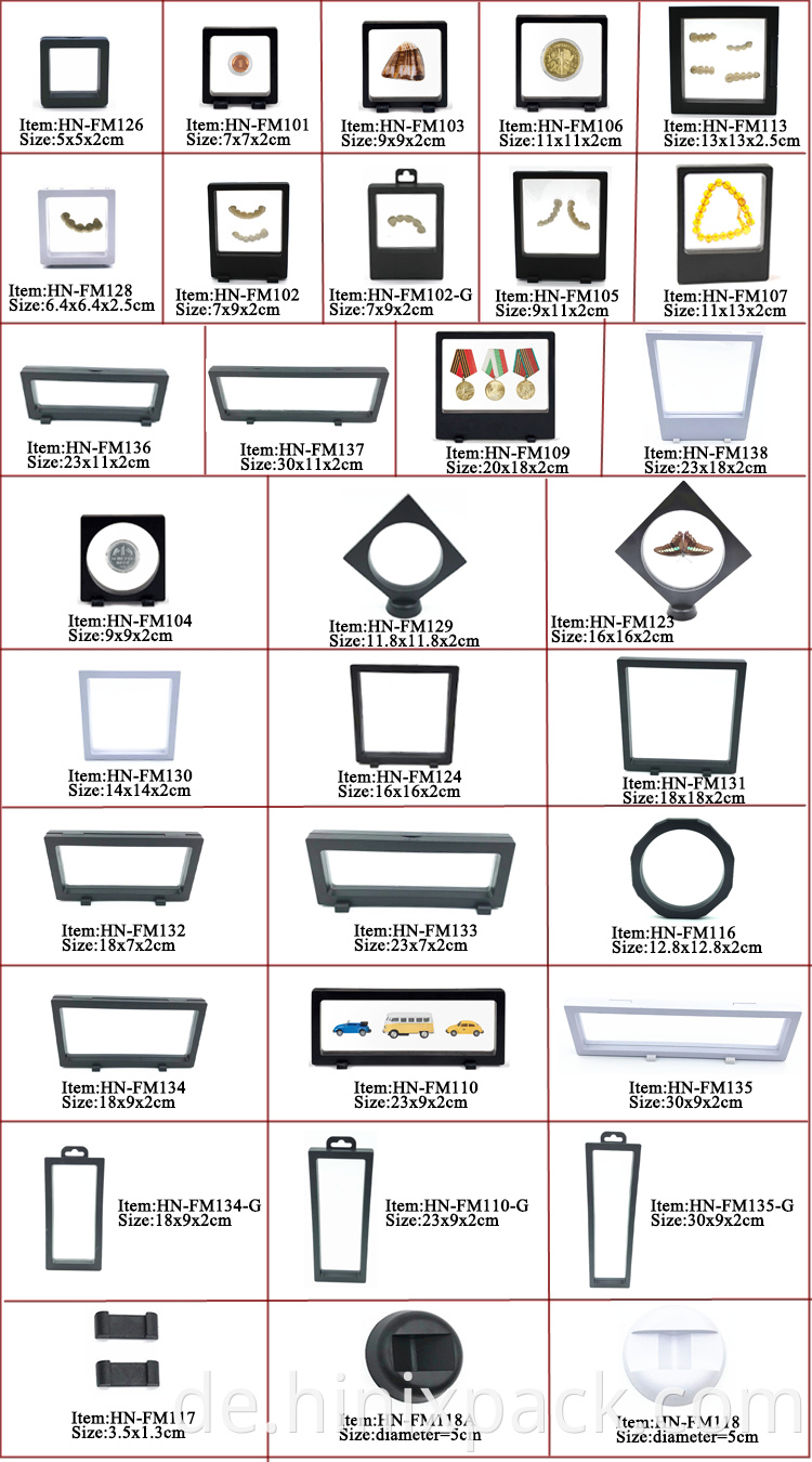 Medal of Honor Plastic Membrane Display Storage Boxes